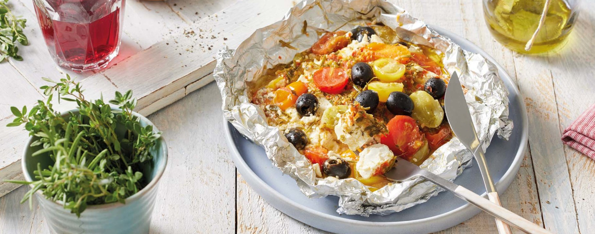 Fetakäse-Päckchen mit mediterranen Kräutern - Monsieur Cuisine Rezept