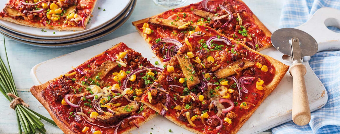 Vegane BBQ-Pizza mit Räuchertofu - Rezept | LIDL Kochen
