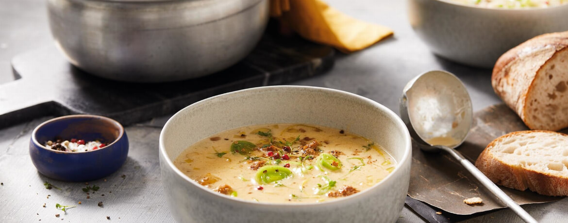 Vegane Lauch-Creme-Suppe - Rezept | LIDL Kochen