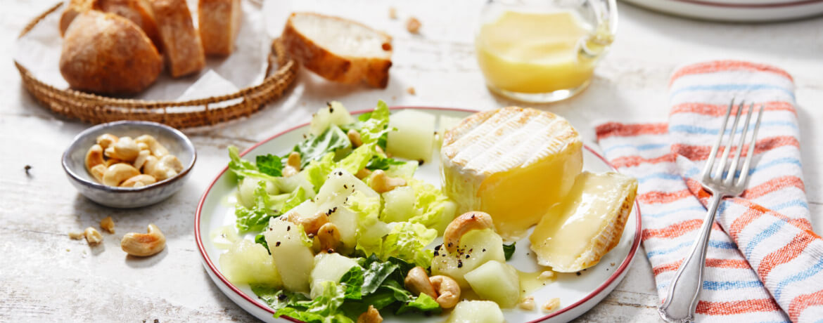 Gebratener Camembert mit Melonen-Salat für 4 Personen von lidl-kochen.de