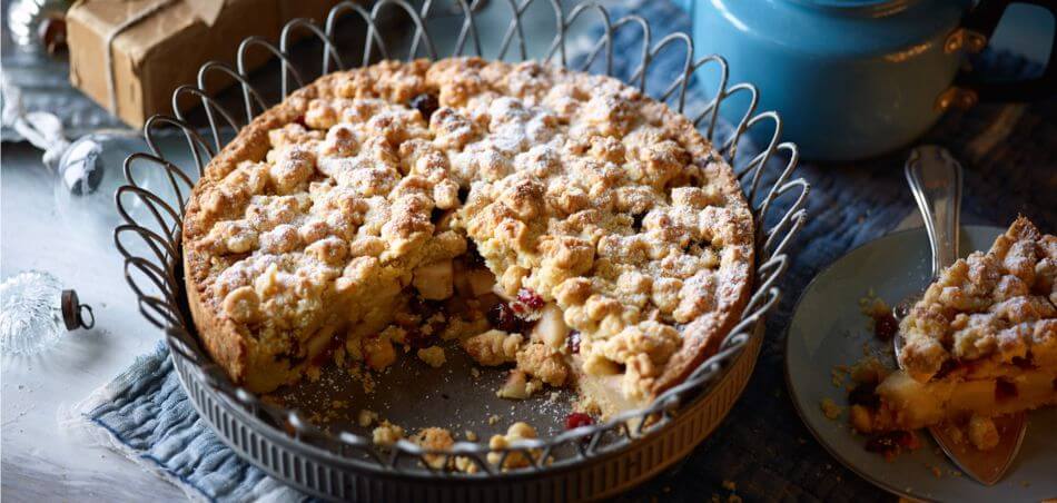 Birnen-Haselnuss-Streuselkuchen mit Cranberries für 16 Personen von lidl-kochen.de