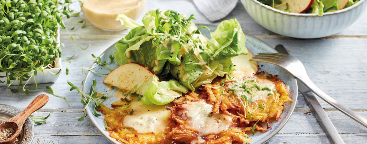 Kartoffelrösti mit Apfel-Salat für 4 Personen von lidl-kochen.de