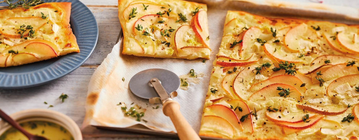 Weiße Pizza mit Chicorée und Birne für 4 Personen von lidl-kochen.de