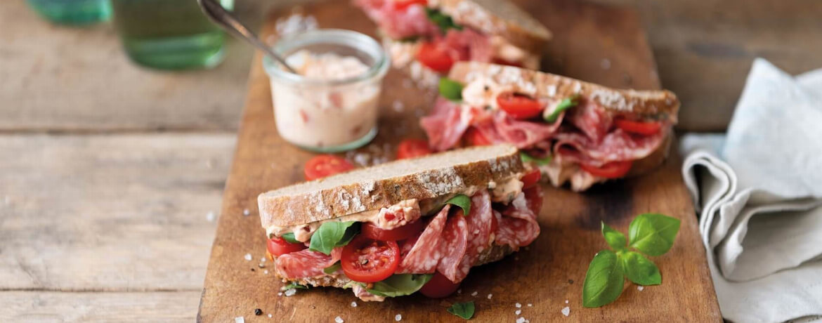 Tomaten-Salami-Sandwich für 4 Personen von lidl-kochen.de