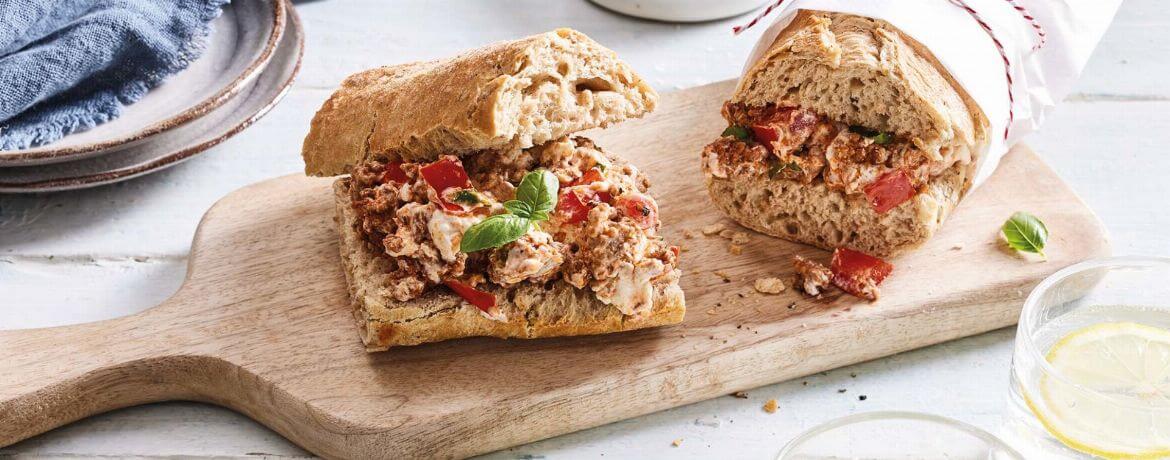 Baguettesandwich mit Hackfleisch-image