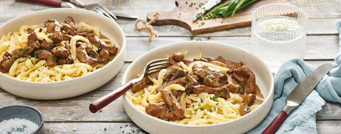 Geschnetzeltes mit Spätzle - Rezept | LIDL Kochen
