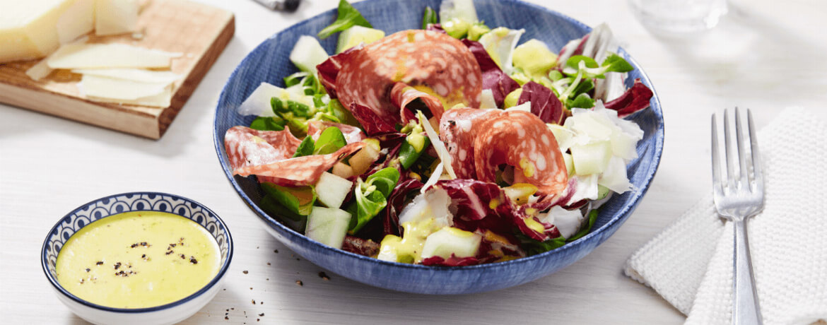 Mediterraner Salat mit Melonendressing für 4 Personen von lidl-kochen.de