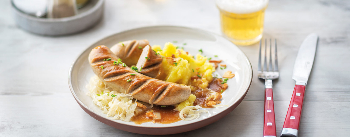 Bratwurst mit Sauerkraut und Püree für 4 Personen von lidl-kochen.de