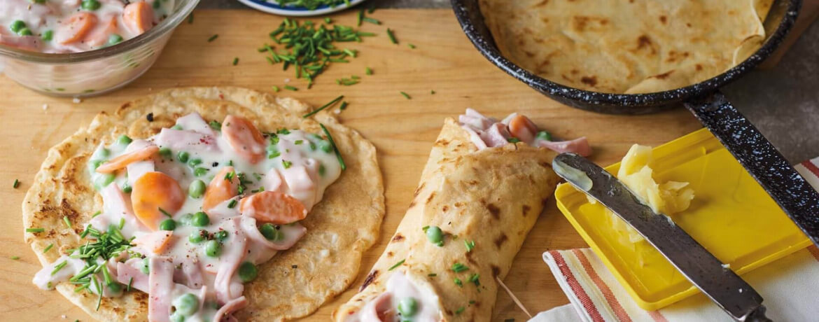 Crêpes mit Gemüse-Schinken-Füllung - Rezept | LIDL Kochen