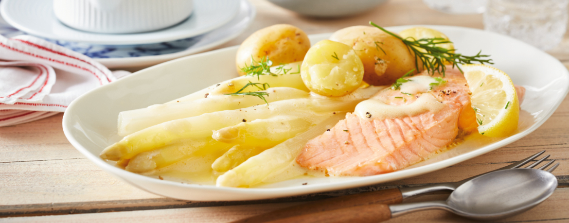 Weißer Spargel mit Lachsfilet für 4 Personen von lidl-kochen.de