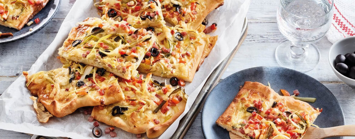 Porreekuchen mit Paprika und Oliven für 4 Personen von lidl-kochen.de