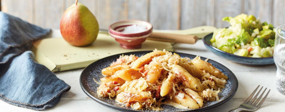 Schupfnudeln mit Apfel-Sauerkraut - Rezept | LIDL Kochen