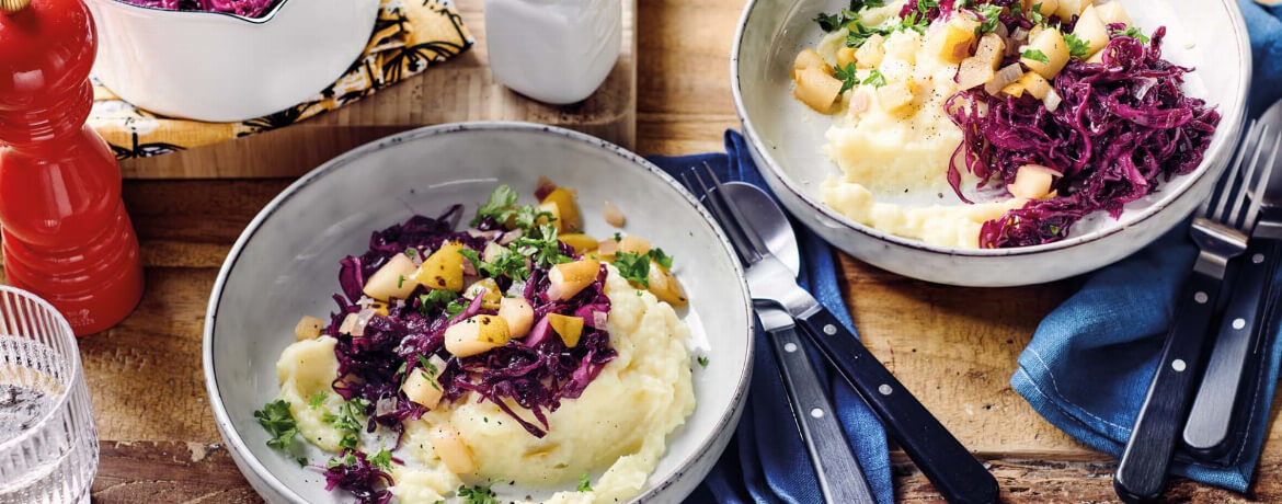 Pastinakenpüree mit Rotkohl und süßer Birne für 4 Personen von lidl-kochen.de