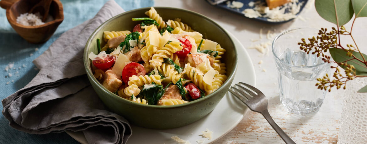 Chicken Alfredo mit Spinat und Fusilli für 4 Personen von lidl-kochen.de
