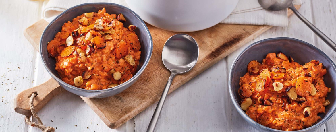 Karotten und Tomaten-Risotto mit krossen Paranüssen für 4 Personen von lidl-kochen.de