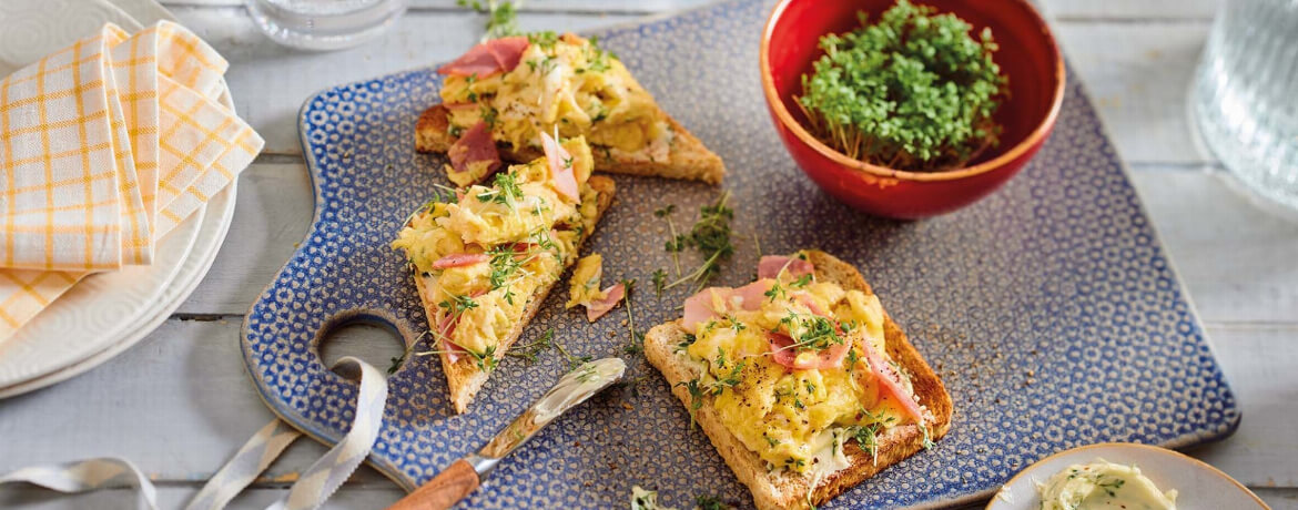 Rührei-Sandwich mit Schinken - Rezept | LIDL Kochen Rührei-Sandwich mit Schinken - Rezept | LIDL Kochen