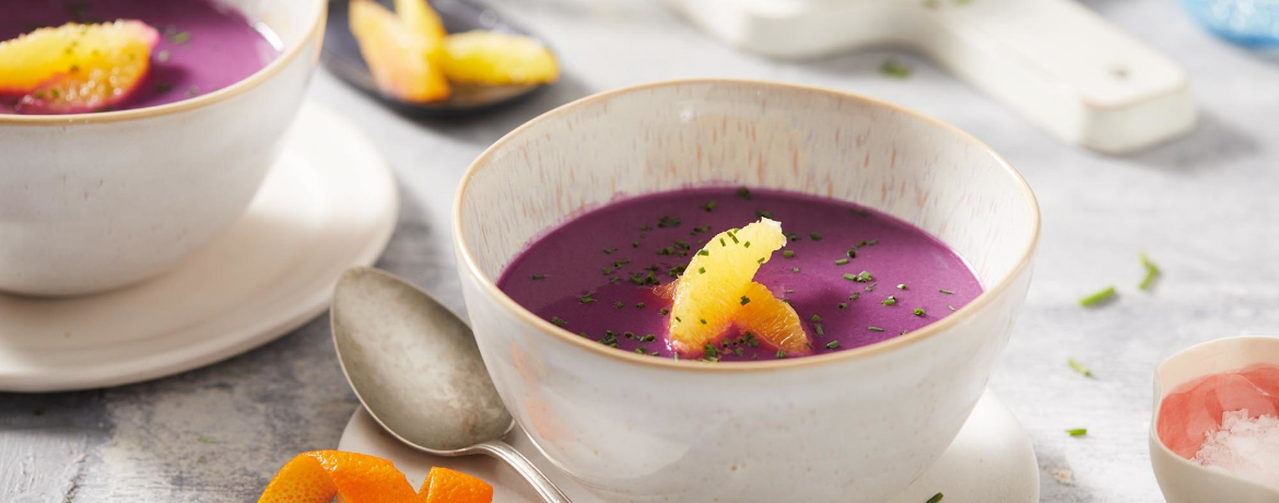 Rotkohl-Cremesuppe mit Orangenfilets für 4 Personen von lidl-kochen.de