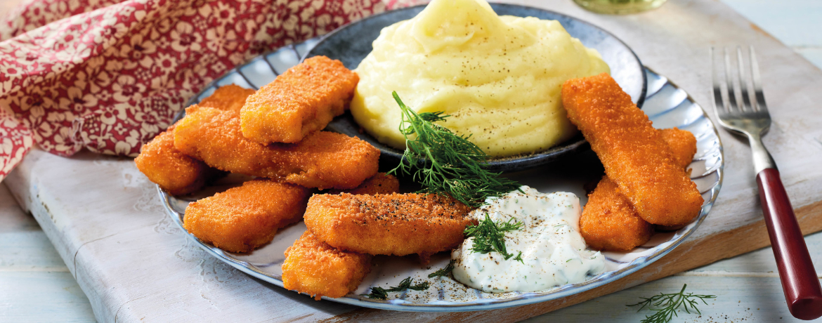 Fischstäbchen mit Kartoffelpüree und Remoulade für 4 Personen von lidl-kochen.de