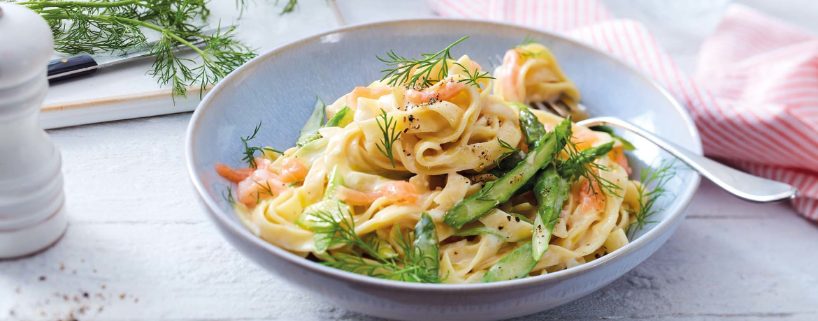 Tagliatelle in Spargel-Lachs-Sauce für 4 Personen von lidl-kochen.de