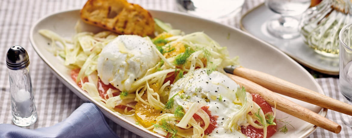 Burrata &amp; Fenchel-Orangen-Salat - Rezept | LIDL Kochen