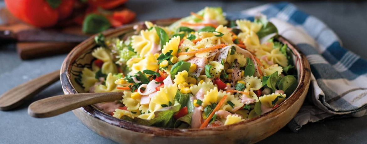 Bunter Nudelsalat mit Farfalle für 4 Personen von lidl-kochen.de