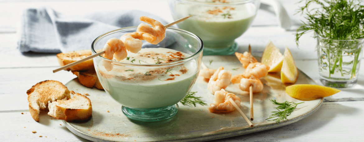 Kalte Gurkensuppe mit Garnelen für 4 Personen von lidl-kochen.de