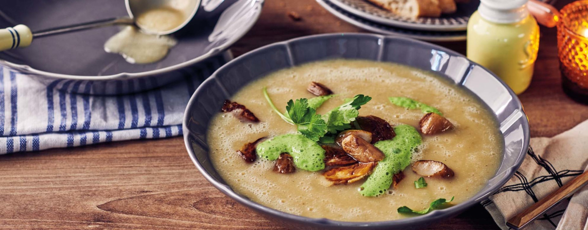 Steinpilzcremesuppe mit Kräuterschaum für 4 Personen von lidl-kochen.de