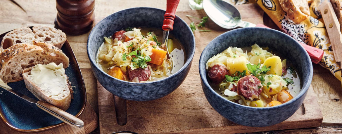 Spitzkohleintopf mit Mettwurst - Monsieur Cuisine Rezept