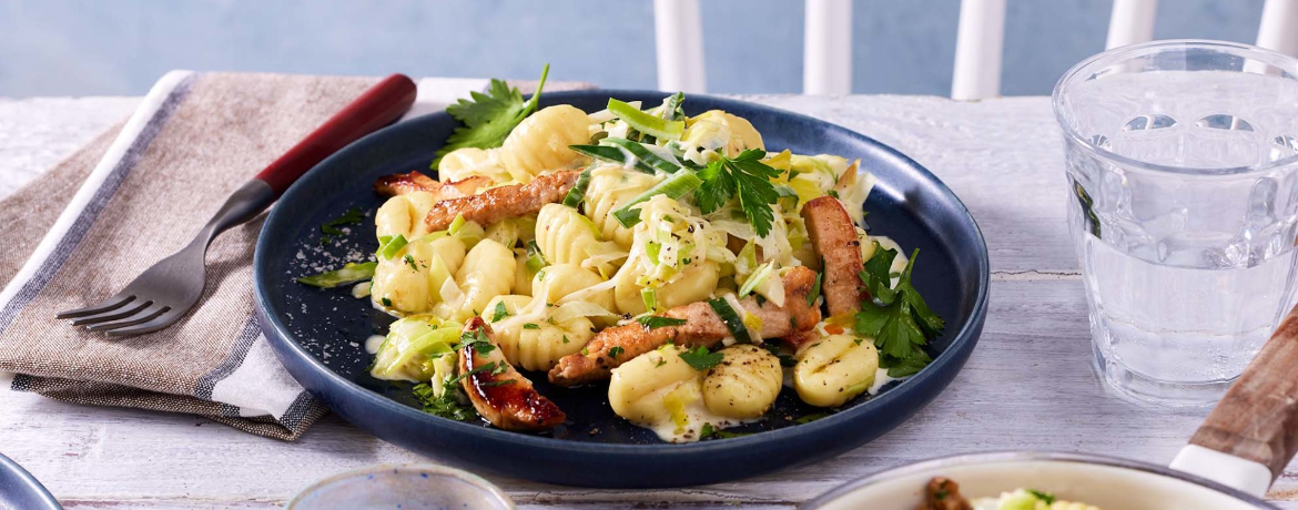 Scaloppine alla panna mit frischen Gnocchi und Lauch für 4 Personen von lidl-kochen.de