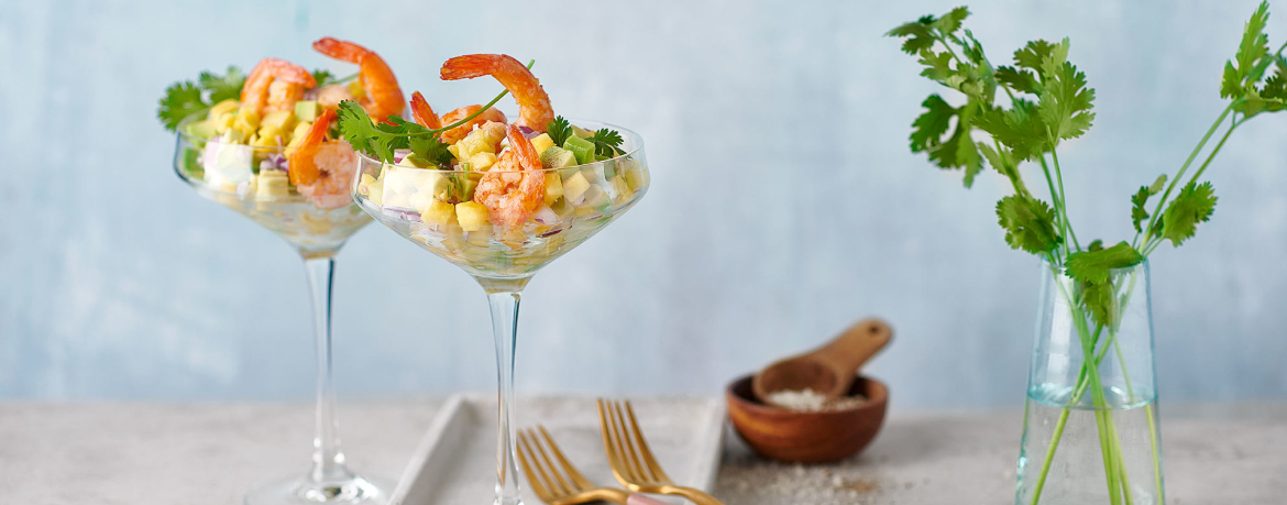 Garnelencocktail mit Ananas-Avocado-Salat für 4 Personen von lidl-kochen.de