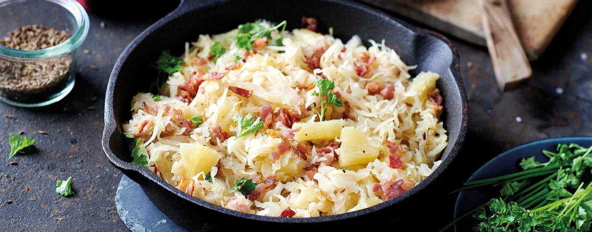 Sauerkraut mit Ananas und Speck für 4 Personen von lidl-kochen.de