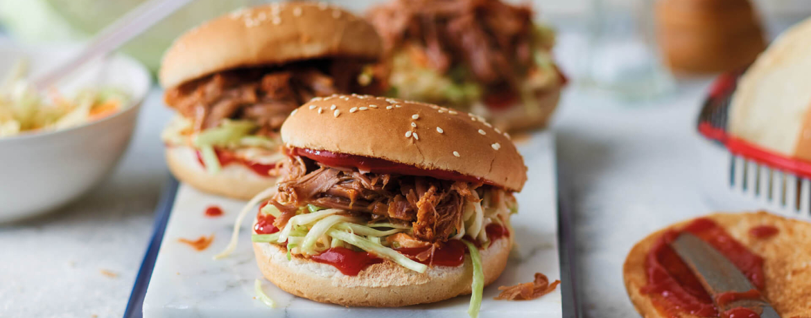 Pulled Beef Burger mit Coleslaw für 4 Personen von lidl-kochen.de