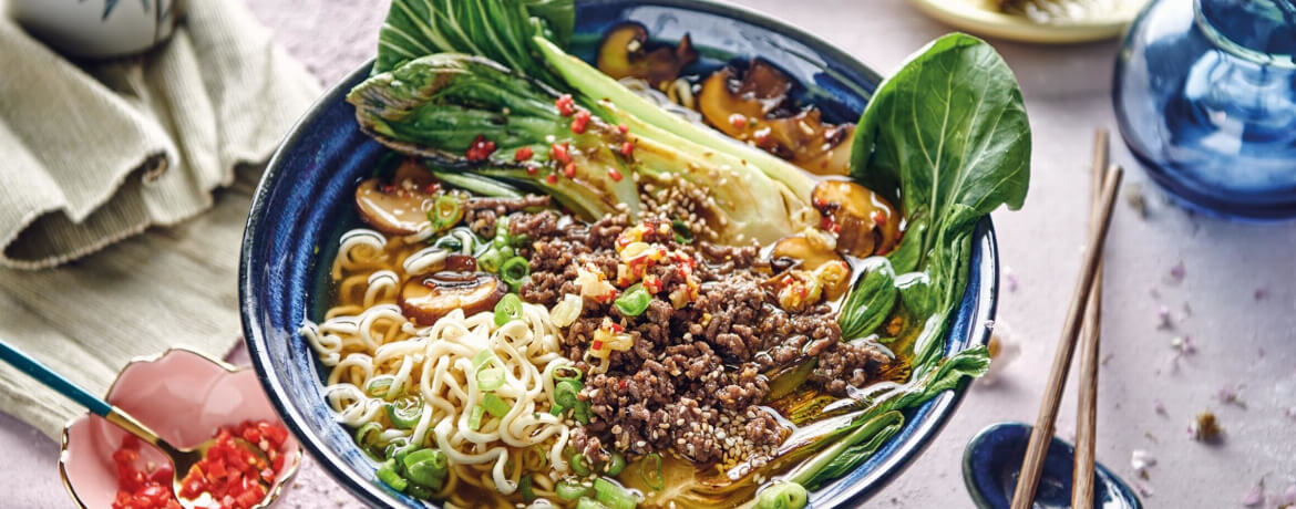 Schnelle Miso-Ramen mit Hackfleisch-image