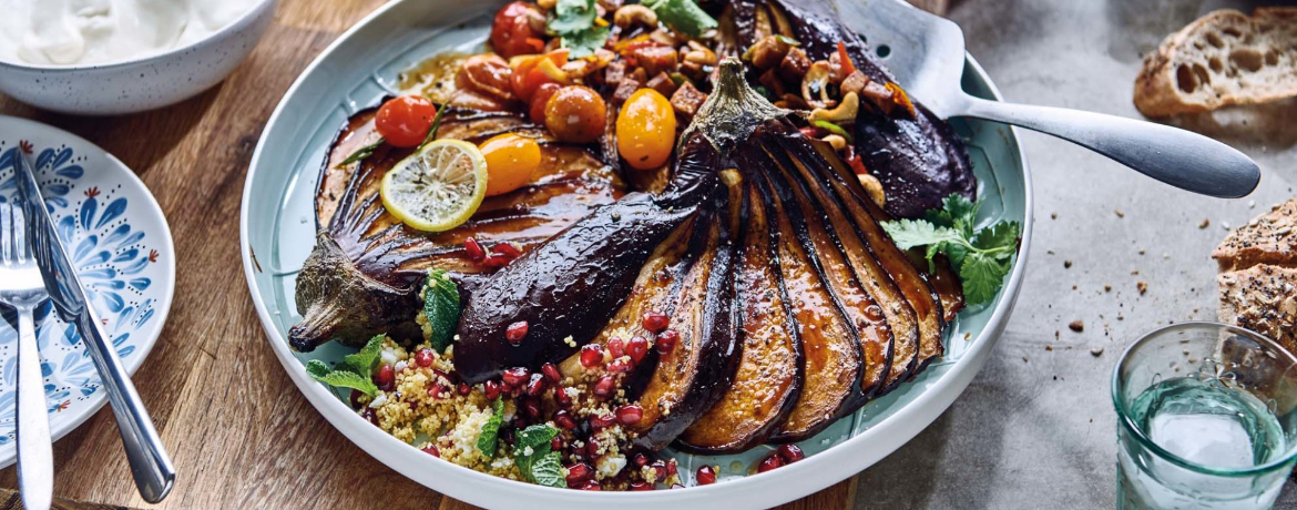 Fächeraubergine mit dreierlei Toppings für 4 Personen von lidl-kochen.de