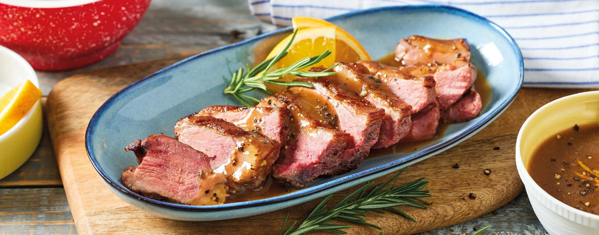 Sous vide gegarte Gänsebrust mit Orangensauce für 4 Personen von lidl-kochen.de