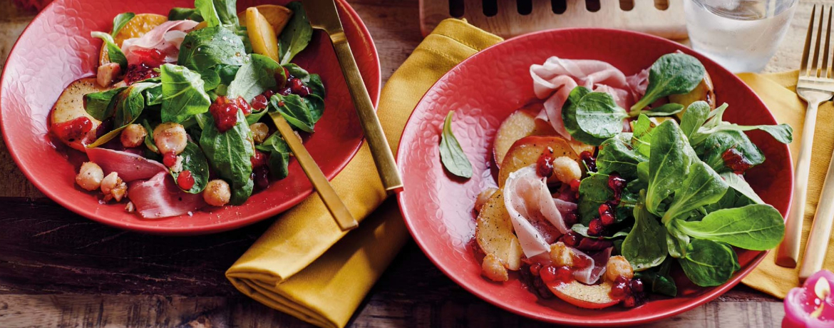 Wintersalat mit Schinken und Preiselbeer-Dressing für 4 Personen von lidl-kochen.de