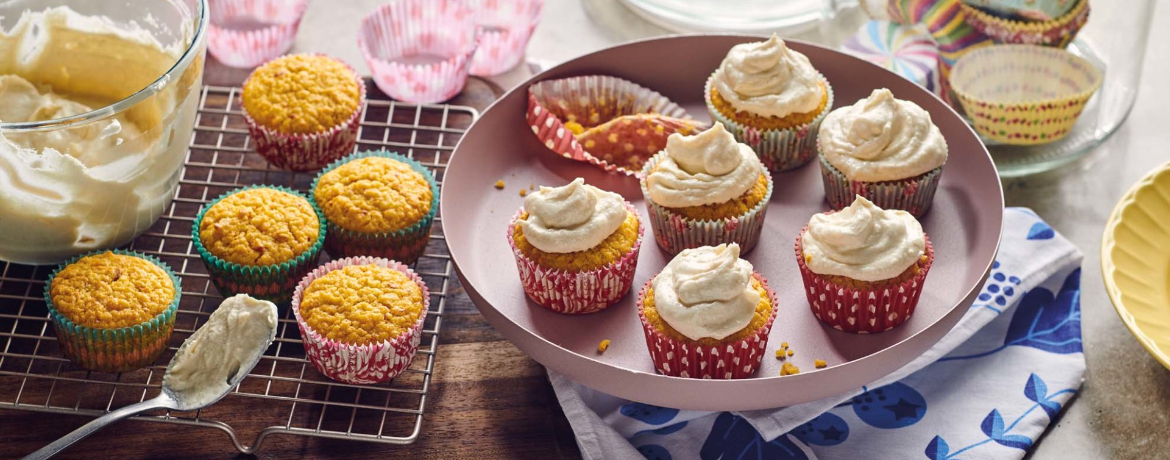 Kürbis-Muffins mit Frischkäsefrosting für 12 Personen von lidl-kochen.de