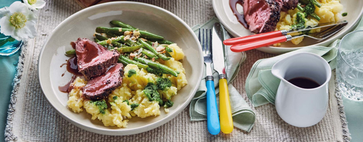 Rinderfilet im Pfeffermantel mit Kartoffelpüree für 4 Personen von lidl-kochen.de