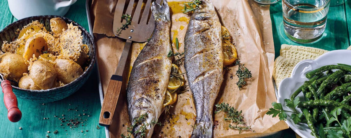 Wolfsbarsch mit Parmesankartoffeln - Rezept | LIDL Kochen
