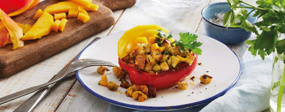Gegrillte Paprika mit Mangofüllung - Rezept | LIDL Kochen Gegrillte Paprika mit Mangofüllung - Rezept | LIDL Kochen
