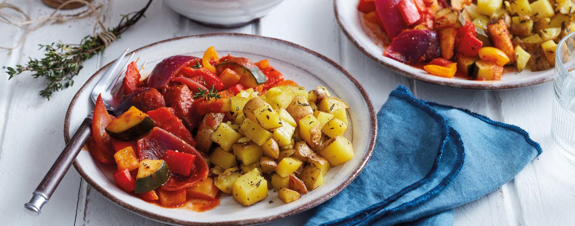 Ratatouillegemüse mit Thymian-Röstkartoffeln für 4 Personen von lidl-kochen.de