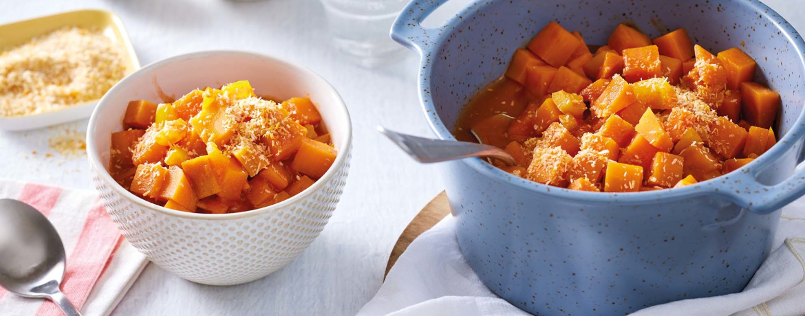 Süßkartoffel-Zitronengras-Curry mit Orangen-Kokos-Topping für 4 Personen von lidl-kochen.de