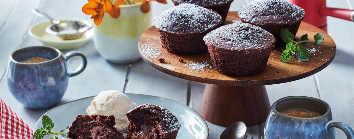 Veganer Lava Cake mit Vemondo Vanilleeis - Rezept | LIDL Kochen