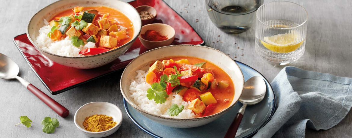 Veganes Gemüse-Curry mit Tofu für 4 Personen von lidl-kochen.de