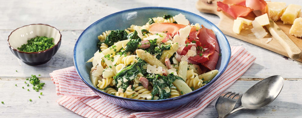 Pasta mit Spargel und Schinken für 4 Personen von lidl-kochen.de