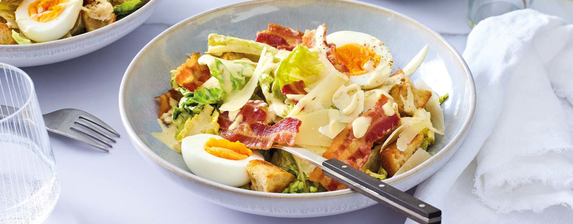 Brunch Caesar Salad mit Bacon und Ei für 4 Personen von lidl-kochen.de