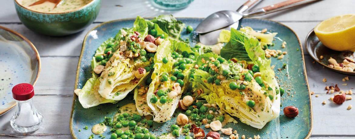 Romana Salat mit Erbsen & Haselnüssen für 4 Personen von lidl-kochen.de