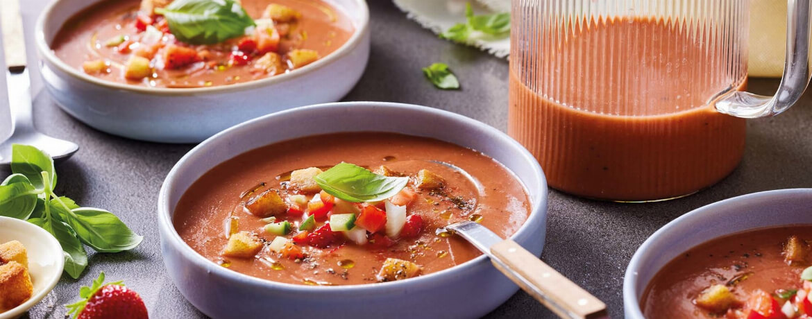 Erdbeer-Gazpacho mit Croûtons für 4 Personen von lidl-kochen.de