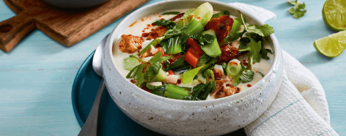 Pak-Choi-Kokos-Suppe mit Putenstreifen für 4 Personen von lidl-kochen.de