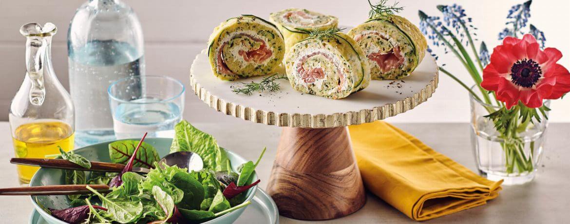 Zucchini-Lachs-Rolle mit Frischkäse für 4 Personen von lidl-kochen.de